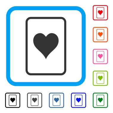 Kart kumar kalp simgesi çerçeveli