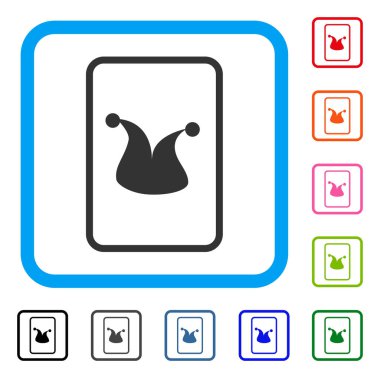 Joker kumar kartı simgesi çerçeveli