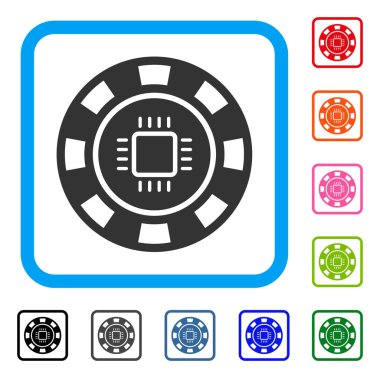 CPU Casino çip simgesi çerçeveli