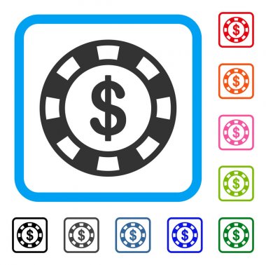 Dolar Casino çip simgesi çerçeveli