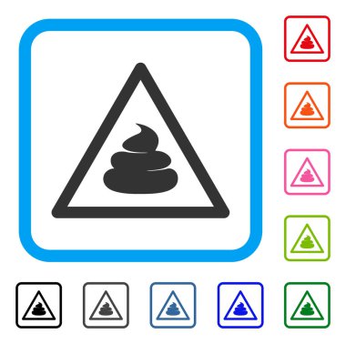 Bok uyarı simgesi çerçeveli