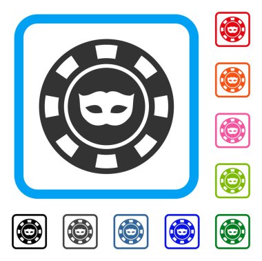 Anonim Casino çip simgesi çerçeveli