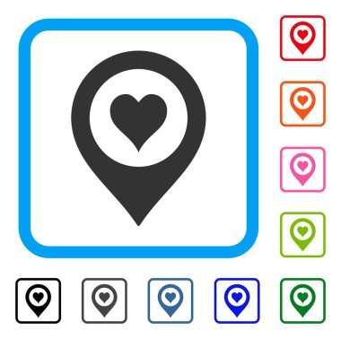 Casino harita işareti simgesi çerçeveli