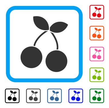 Kiraz simgesi çerçeveli