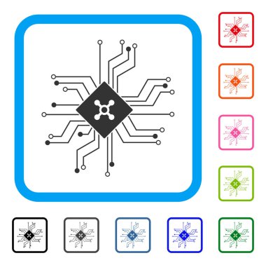 Dijital rulet devre simgesi çerçeveli