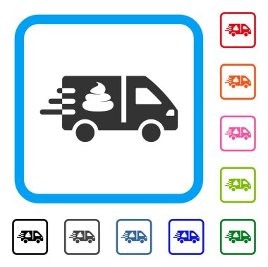 Hızlı gübre teslim simgesi çerçeveli