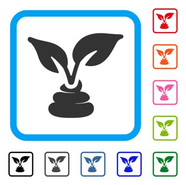 Kutsal kişilerin resmi Bahçe doğal gübre çerçeveli