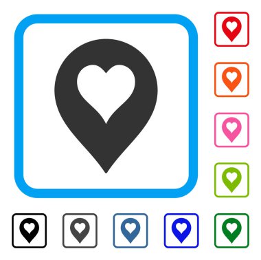 Kalp Casino işaretçisi simgesi çerçeveli