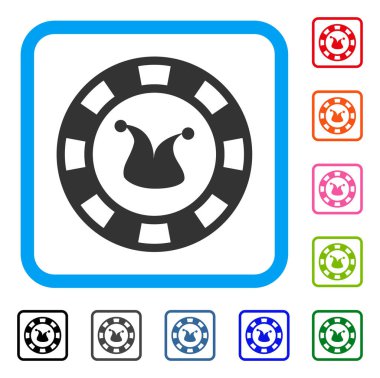 Joker Casino çip simgesi çerçeveli