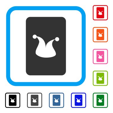 Joker kumar kartı simgesi çerçeveli