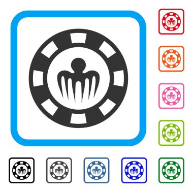 Canavar Casino çip simgesi çerçeveli