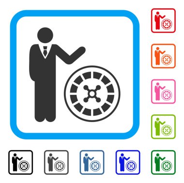 Rulet krupiye simgesi çerçeveli