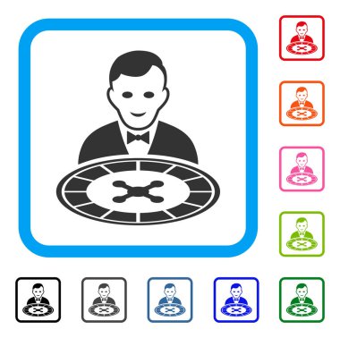 Rulet satıcı simgesi çerçeveli