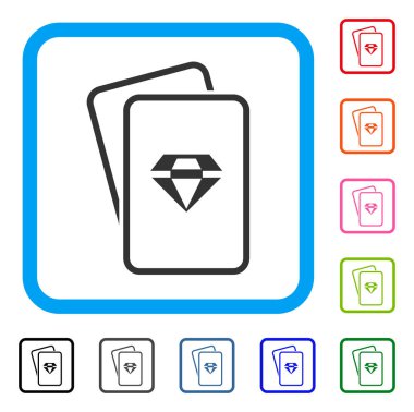 Ruby on Rails kumar kartları simgesi çerçeveli