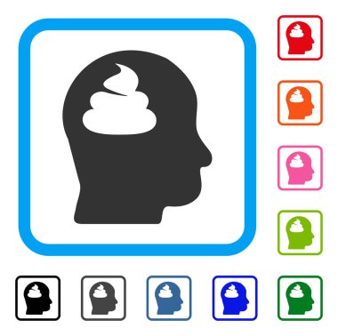 Bok beyin simgesi çerçeveli