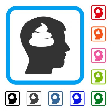 Bok beynini kafa simgesi çerçeveli