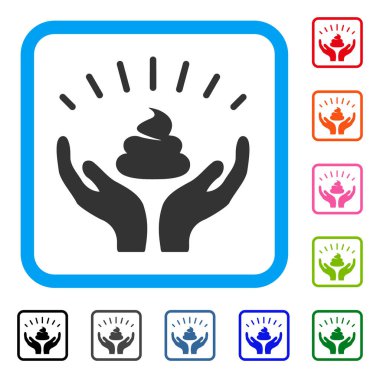 Bok kazanmak eller simgesini çerçeveli