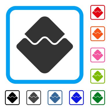 Dalgalar para birimi simgesi çerçeveli