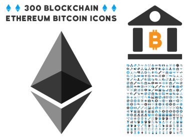 Bonus ile Ethereum kristal düz simgesi