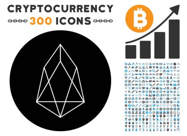 Bonus ile EOS para birimi düz simgesi