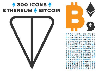 Bonus ile ton para birimi düz simgesi