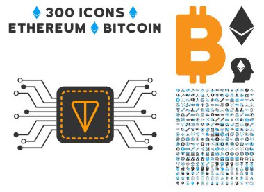 Bonus ile ton cüzdan devre düz simgesi