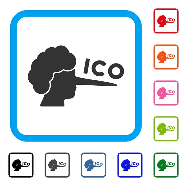 Ico Lier Icône encadrée — Image vectorielle