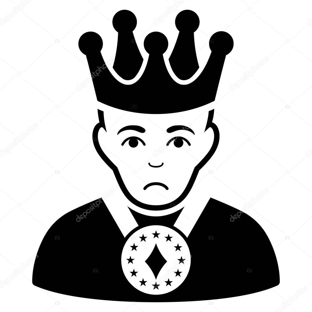 Sad King Black Icon