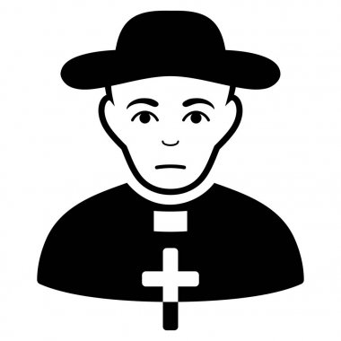 Üzgün Katolik çoban siyah simgesi