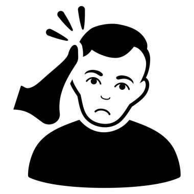 Üzgün kick boks simgesi siyah