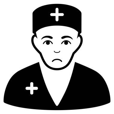 Üzgün Medic siyah simgesi