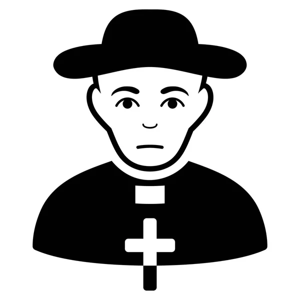Triste catholique Berger Black Icon — Image vectorielle