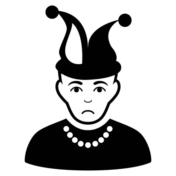 Triste tonto negro icono — Vector de stock