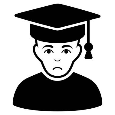 Üzgün Profesör siyah simgesi