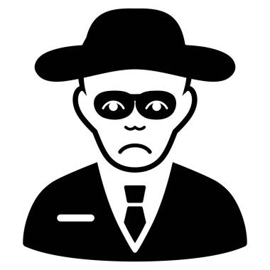 Üzgün güvenlik aracı siyah simgesi