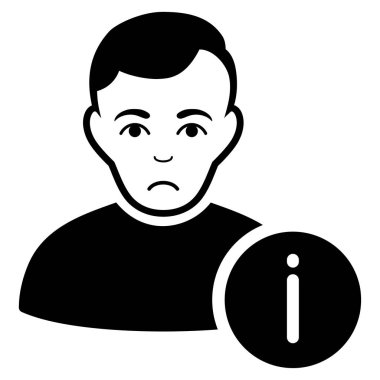 Üzgün kullanıcı bilgisi siyah simgesi