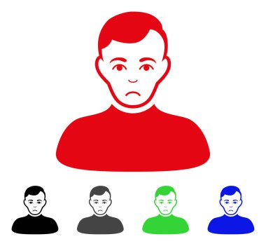 Üzgün çocuk vektör simgesi