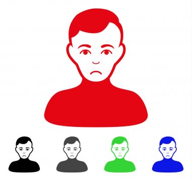 Üzgün çocuk vektör simgesi