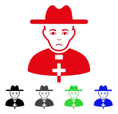 Üzgün Katolik rahip vektör simgesi