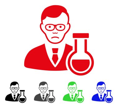 Üzgün kimyager vektör simgesi