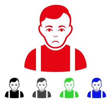 Üzgün adam vektör simgesi