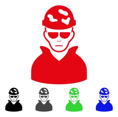 Üzgün asker vektör simgesi