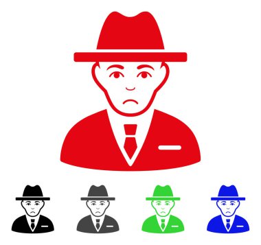 Üzgün Ajan vektör simgesi