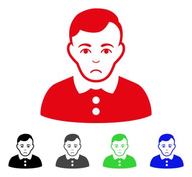 Üzgün çocuk vektör simgesi