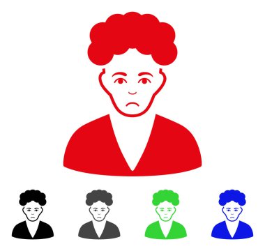 Üzgün esmer çocuk vektör simgesi