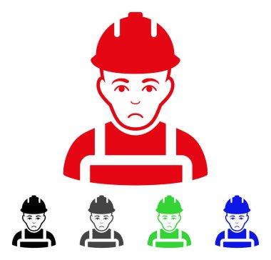 Üzgün Builder vektör simgesi