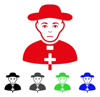 Üzgün Katolik çoban vektör simgesi