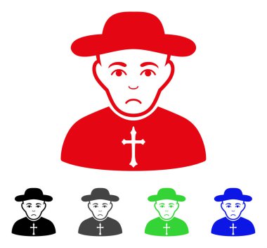 Üzgün Christian Priest vektör simgesi