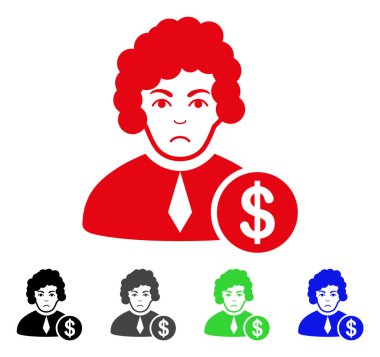 Üzgün bozuk yargıç vektör simgesi