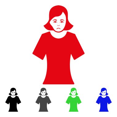 Üzgün kadın vektör simgesi